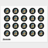 Surfende Aap Cool Vibes Ronde Sticker (Vel)
