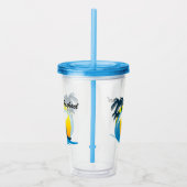 Surfende acryltumbler acryl drinkbeker (Rechts)