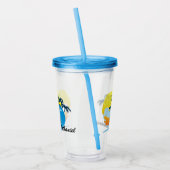 Surfende acryltumbler acryl drinkbeker (Links)