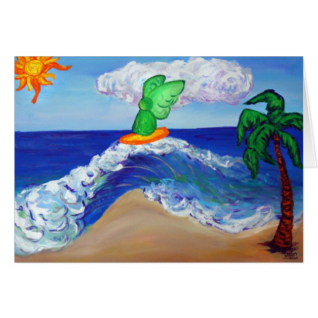 Surfende Angel Raphael-kaart (Voorkant Horizontaal)