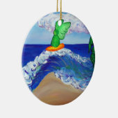 Surfende Angel Raphael Riding Healing Wave Ornamen Keramisch Ornament (Rechts)