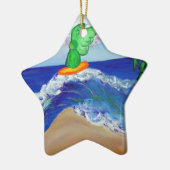 Surfende Angel Raphael Riding Healing Wave Ornamen Keramisch Ornament (Links)