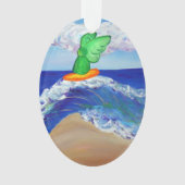 Surfende Angel Raphael Riding Healing Wave Ornamen Ornament (voorkant)