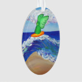 Surfende Angel Raphael Riding Healing Wave Ornamen Ornament (voorkant)