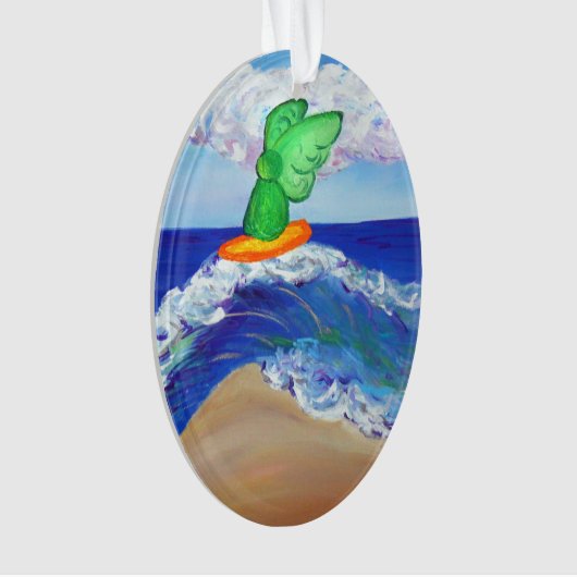 Surfende Angel Raphael Riding Healing Wave Ornamen Ornament (voorkant)