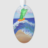 Surfende Angel Raphael Riding Healing Wave Ornamen Ornament (voorkant)