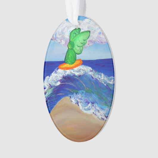 Surfende Angel Raphael Riding Healing Wave Ornamen Ornament (voorkant)