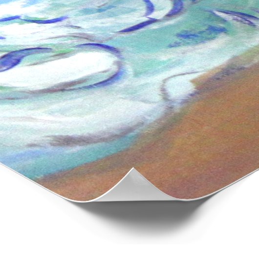 Surfende Angel Raphael Riding Healing Waves Poster (Hoek)