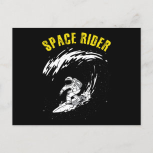 Surfende astronaut Space Rider Briefkaart