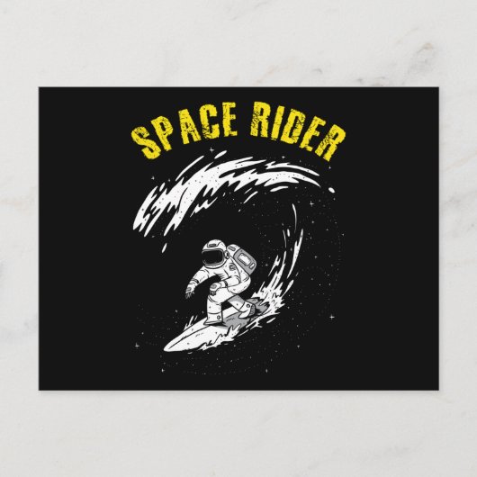 Surfende astronaut Space Rider Briefkaart (Voorkant)