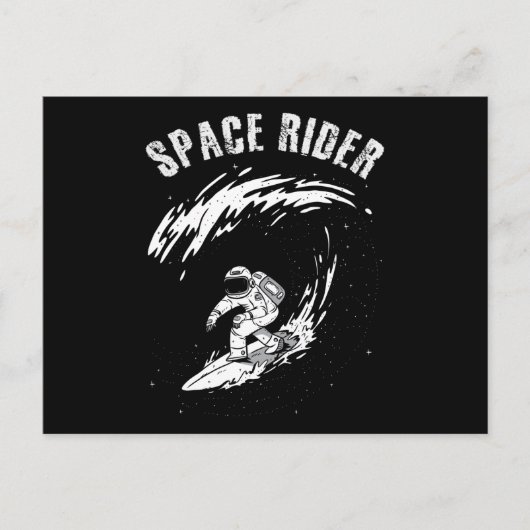 Surfende astronaut Space Rider Briefkaart (Voorkant)