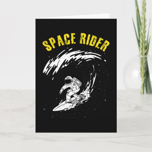 Surfende astronaut Space Rider Kaart (Voorkant)