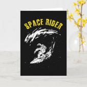 Surfende astronaut Space Rider Kaart (Gele Bloem)