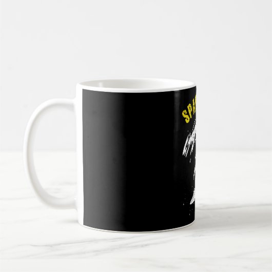 Surfende astronaut Space Rider Koffiemok (Links)
