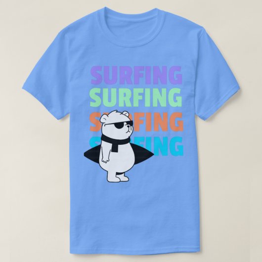 Surfende Beer T-shirt (Design voorkant)
