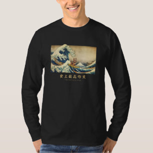 Surfende Biewer Terrier Kanagawa Golf Japanse Hond T-shirt