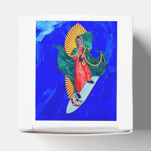 surfende blauwe golflengte bedankdoosjes (Bovenkant)