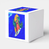 surfende blauwe golflengte bedankdoosjes (Achterkant)