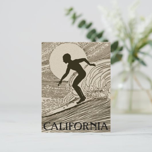  Surfende Briefkaart (Staand voorkant)