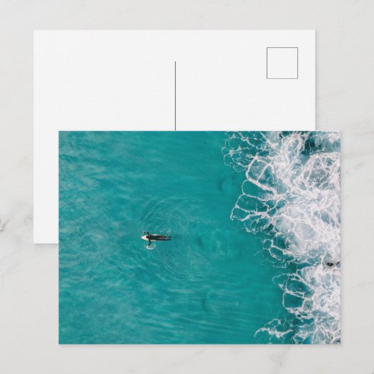 Surfende Briefkaart (Voorkant / Achterkant)