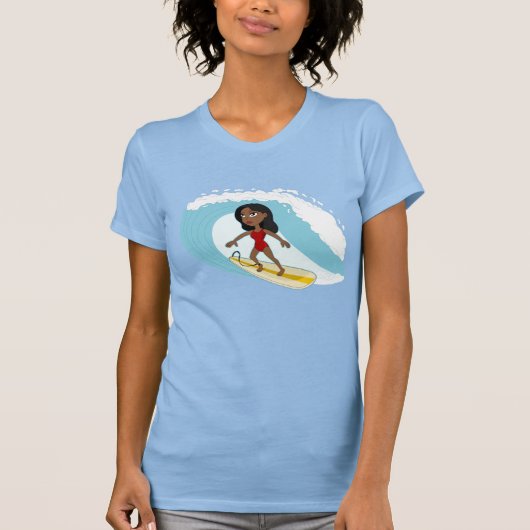 Surfende cartoon T-shirt (Voorkant)