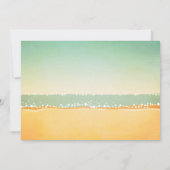 Surfende dag Uitnodiging Surf op strandmeisje (Achterkant)