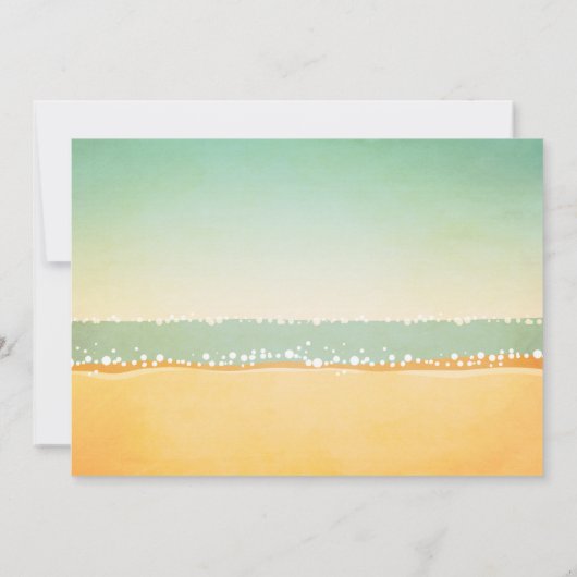 Surfende dag Uitnodiging Surf op strandmeisje (Achterkant)