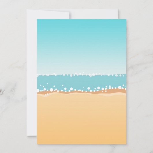 Surfende dag Uitnodiging Surf op strandmeisje (Achterkant)