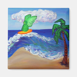 Surfende engel Raphael Magnet