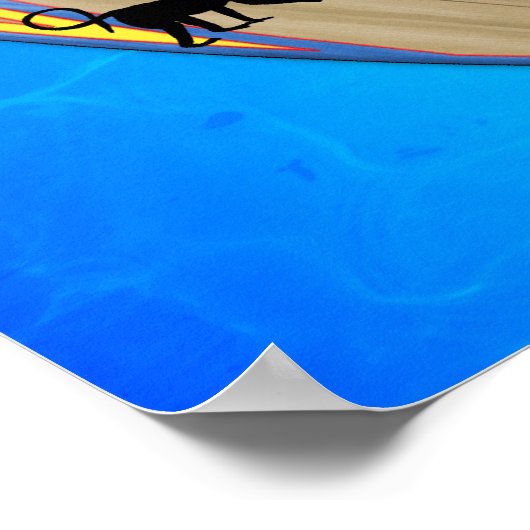 Surfende evolutie poster (Hoek)