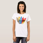 Surfende evolutie t-shirt (Voorkant volledig)