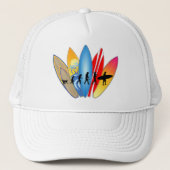 Surfende evolutie trucker pet (Voorkant)