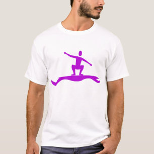 Surfende figuur - Paars T-shirt