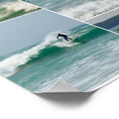 Surfende Fistral Newquay Cornwall Wipeout Poster (Hoek)