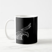 Surfende Franse Bulldog Sticker Koffiemok (Links)