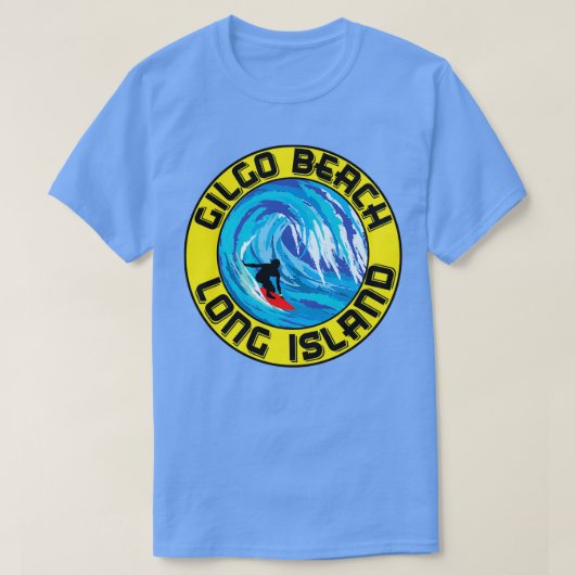 Surfende GILGO BEACH LANG ISLAND NEW YORK Surf Sur T-shirt (Design voorkant)