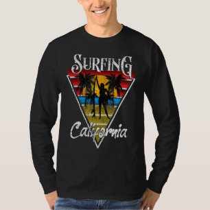 Surfende Girl California stranden Surf Cali Beach T-shirt