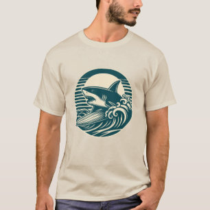 Surfende Haai T-shirt