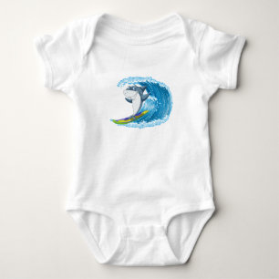 Surfende Haaien Baby Body Romper