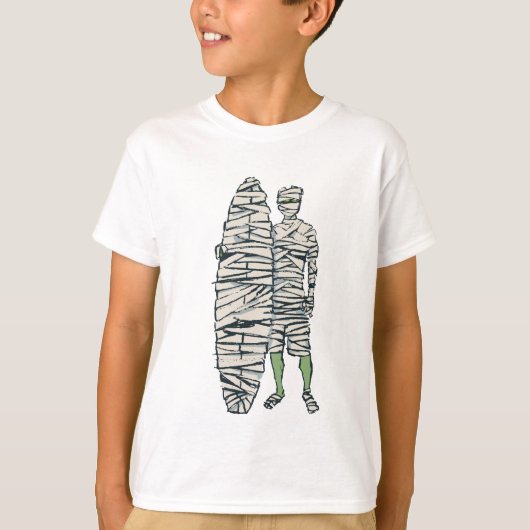 Surfende Halloween Mummy T-shirt (Voorkant)