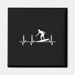 Surfende Hartslag Surfende Liefhebber Surfplank Su Magneet