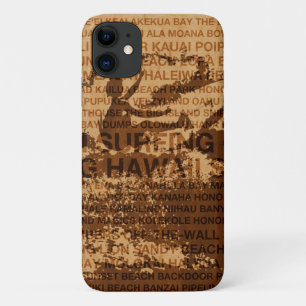 Surfende Hawaii Cutback Faux Wood Surfer - Koa Case-Mate iPhone Case