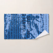 Surfende Hawaii Cutback Hawaiian Surfer - Blauw Bad Handdoek (Handdoek)
