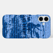 Surfende Hawaii Cutback Hawaiian Surfer - Blauw Case-Mate iPhone Case (Achterkant (horizontaal))