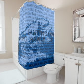 Surfende Hawaii Cutback Hawaiian Surfer Douchegordijn (In situ)