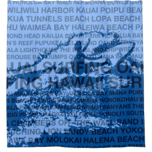Surfende Hawaii Cutback Hawaiian Surfer Douchegordijn