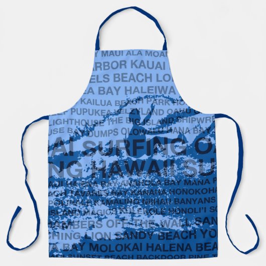 Surfende Hawaii Cutback Hawaiian Surfer Schort (Voorkant)