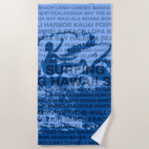 Surfende Hawaii Cutback Hawaiian Surfer Strandlaken