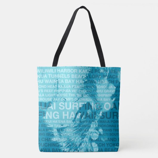 Surfende Hawaii GreenRoom Hawaiian Surfer Beach ta Tote Bag (Voorkant)