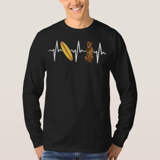 Surfende hond De Bordeaux T-shirt (Voorkant)